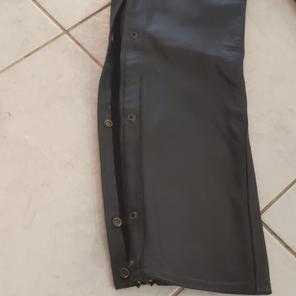 leather bib overalls chaps - Picture 3 of 5